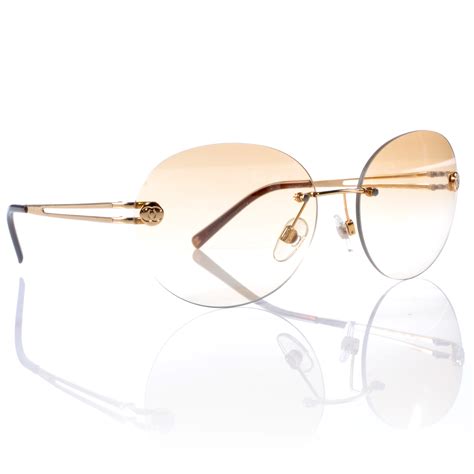 chanel sunglasses round|Chanel frameless sunglasses.